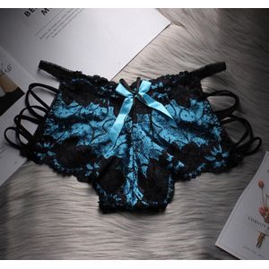 Sexy stijlvolle Lingerie - Kanten Ondergoed - Small - G-String Hoge Taille - Blauw