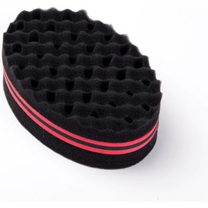 New Age Devi - Afro Haarspons - Haar Twister - Zwart/Rood