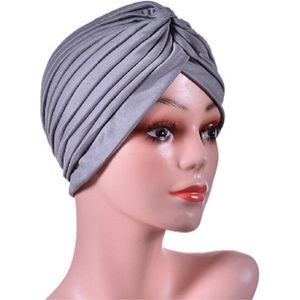 New Age Devi - Tulband - Grijs - Head wrap - Chemo muts - Beanie - Hoofddoek - Hijab - Slaapmuts