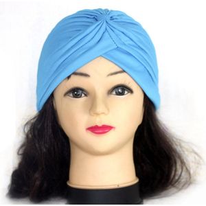 New Age Devi - Tulband - Cyaan - Head wrap - Chemo muts - Beanie - Hoofddoek - Hijab - Slaapmuts