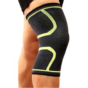 New Age Devi - Kniebrace Kniebandage - Zwart / Geel - maat XL