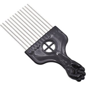 New Age Devi - Afro kam - comb - Zwart - Black fist
