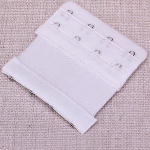 New Age Devi - 3 Beha Verlengstukken / Verlenger 4 Haaks met Elastiek Wit