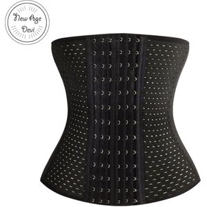 New Age Devi - Waist trainer - Afslank corset - Body shaper corset - Shapewear dames - Zwart - Large
