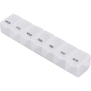Pillendoos 7 dagen - pillendoosje 7 dagen - soorteer medicijnen doosje - Wit- pillendoos