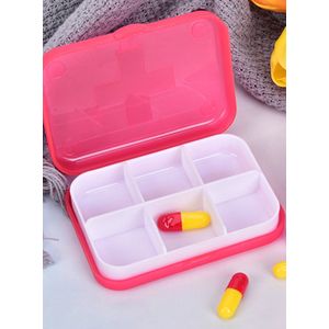 Pillendoos 2 stuks - 6 vakjes - Doos met medicijnen - Pillen planner - Medicijndoos - klein formaat voor reizen