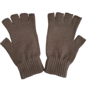 New Age Devi - Thermo-Handschoenen, Vingerloos, Khaki, Acryl, Maat M/L