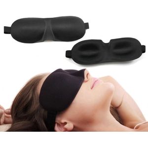 New Age - Devi Luxe 3D - Slaapmasker - Zwart - Fluweel en Zijde