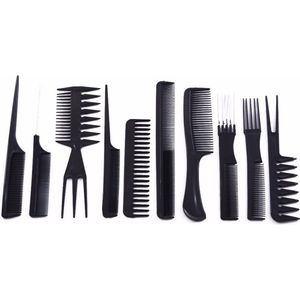 Kammenset - 10-delig kammen set - Kapperstool - Kappersset - Haarstyling - Puntkam - Kam