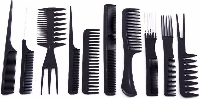 Kammenset - 10-delig kammen set - Kapperstool - Kappersset - Haarstyling - Puntkam - Kam
