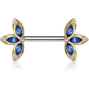 Tepelpiercing crystal bloem