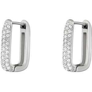 Oorbellen shimmer spark groot - zilver