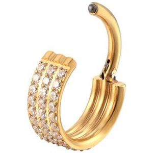 High Quality titanium clicker triple lined 1.2x12 gold plated