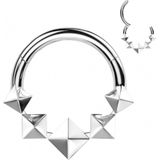 piercing clicker ring 3D Diamonds 1.2x10