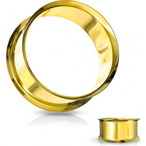 19 mm double flared goud PVD tunnel