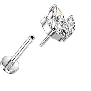 Piercing push in 3 Marquise 1.2x6