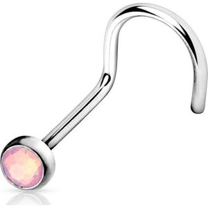 Neuspiercing Opal Press Fit Roze