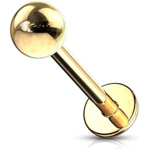 piercing rond gold plated 1.2x8