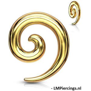 2 mm taper spiraal gold plated