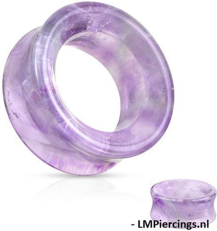 Double Flared - Amethyst - Sieraad - Paars - Edelsteen