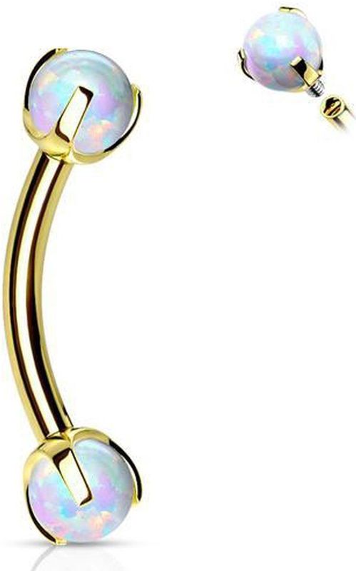 Piercing claw opal goud kleurig