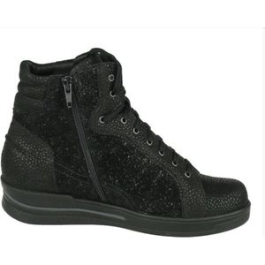 Durea - Veterboot - Muflone Lux Zwart - Nubuck/Leer