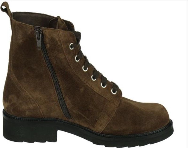 Durea - Bikerboot - Bruciato - Cognac Bruin Suede - Lichtgewicht Rubber Zolen