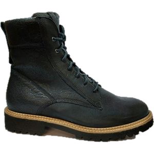 Durea - Veterboot 9722 - Zwart - Leer - Wijdte H