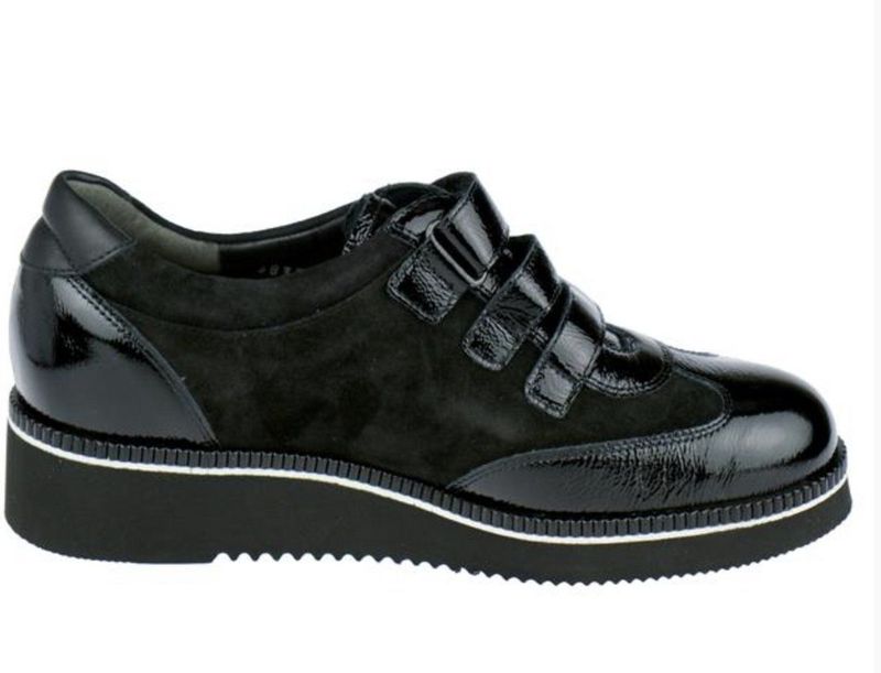 Durea Sabina - Klittenbandschoen - Zwart - Leer