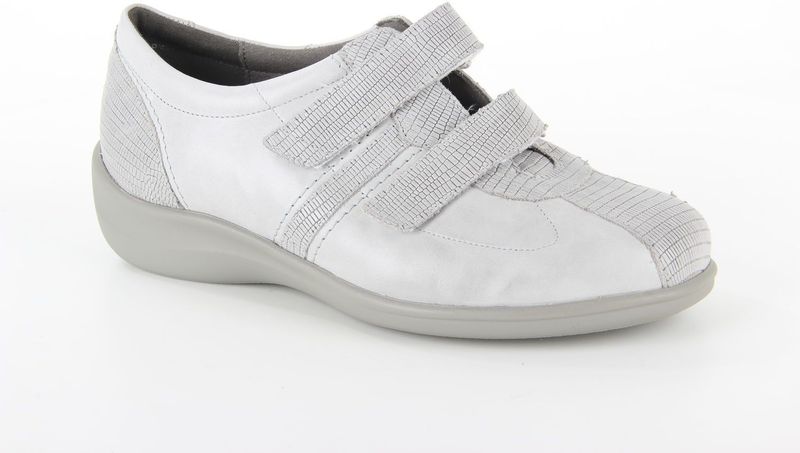 Durea - Klittenbandschoen - Zwart - Leer - Extra Brede Leest