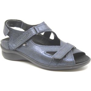 Durea 7258 E - Platte sandalenDames Sandalen - Kleur: Blauw - Maat: 38