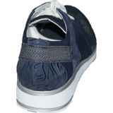 Durea Sneakers Dames - Lage sneakers Damesschoenen - Leer - 6225 688 - Pythonprint - Blauw combi