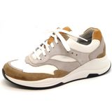 Durea - 6267-685-9706 Sneaker - Wit/Grijs/Beige - Leer/Nubuck/Suèede