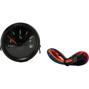 Hollex zwarte Brandstofmeter 9-32V Ø59mm geschikt voor 0-190Ω
