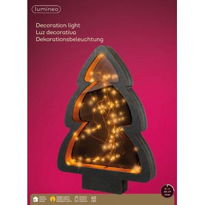 Tafeldecoratie kerstboom | Lumineo | 27.5 x 38 cm