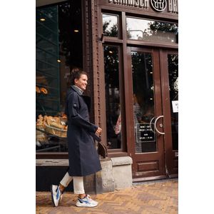 Happy Rainy Days - Brooklyn Trenchcoat - Blauw - Polyester - Waterdicht