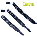 BRUTUS LEATHER - Leren Enkelboeien- Zwart/Zwart