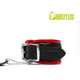 BRUTUS LEATHER - Leren Enkelboeien- Zwart/Rood