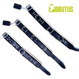 BRUTUS LEATHER - Leren Enkelboeien- Zwart/Wit