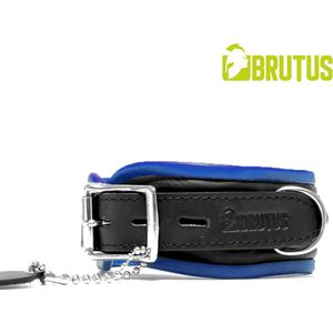 BRUTUS Leren Halsband - Blauw