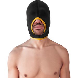 BRUTUS Blind Neopreen Face Fucker Masker - Zwart/Geel