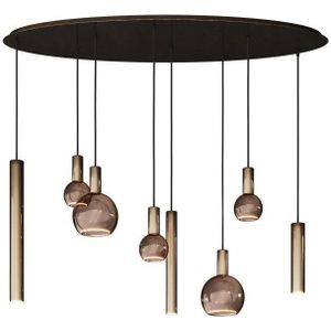 ZTaHL - Riva - Hanglamp - Platinum - Ovaal - 140 cm x 50 cm