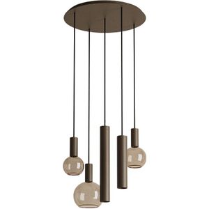 ZTaHL by Dijkos - Riva - Hanglamp - Platinum - Rond 50 cm
