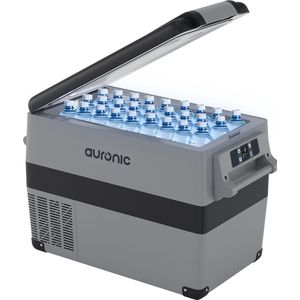 Auronic Elektrische Compressor Koelbox - Auto - Coolbox - 40.5L - 12V en 230V - Frigobox - Grijs