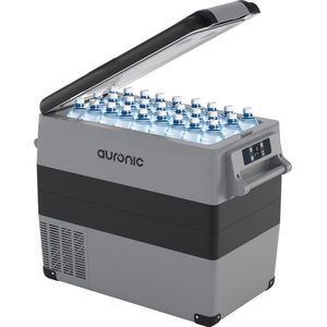 Auronic Elektrische Compressor Koelbox - Coolbox - Auto - 5 Standen - 49.5L - 12V en 230V - Frigobox - Grijs