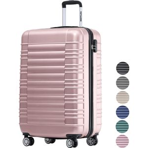 TRVLMORE Handbagage Koffer - 38L - Cijferslot - Lichtgewicht - Trolley - 54x36x20cm - Roségoud