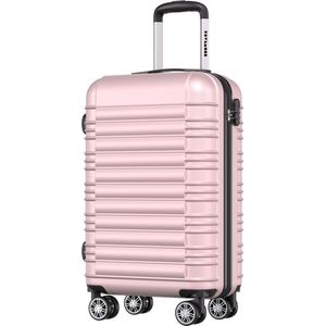 TRVLMORE Handbagage Koffer - 38L - Cijferslot - Lichtgewicht - Trolley - 54x36x20cm - Past binnen 55x40x20 cm - Roségoud