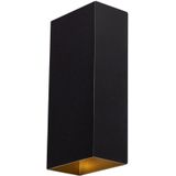 ETH David wandlamp excl. 2x GU10 zwart + goud binnenkant