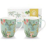 Pip studio Jolie - mokjes klein - Senseo - Small 145ml - mokken klein - bloemen - groen