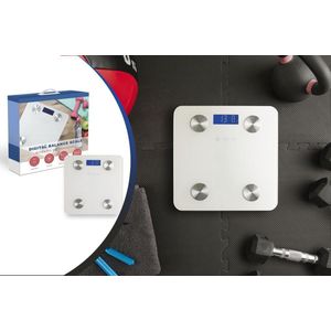 Technosmart Weegschaal – Personenweegschaal – Slim – Op Batterijen – 180 kg - 2 x 28 x 28 cm